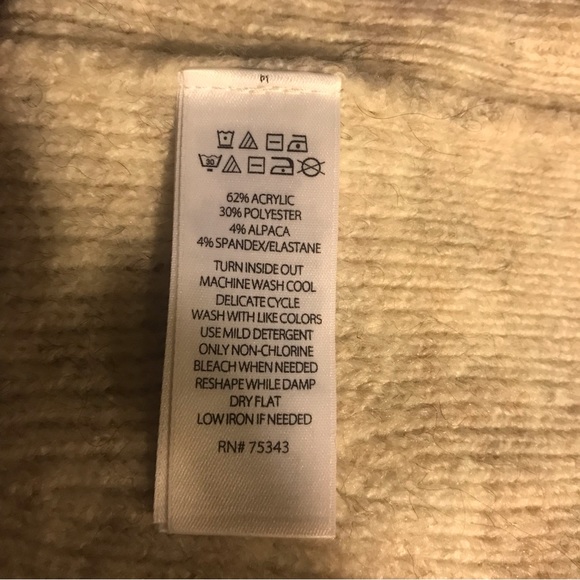 BEIGE SWEATER:KAISLEY BEIGE / OATMEAL CROPPED SWEATER MEDIUM - Picture 7 of 8